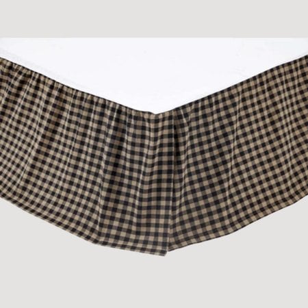 Black Check Bed Skirt