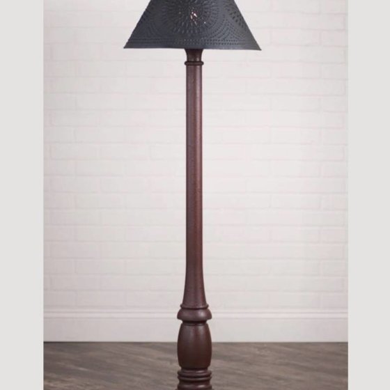Brinton House Floor Lamp with Textured Black Shade