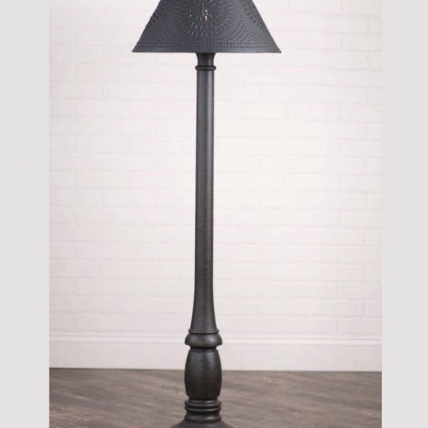 Brinton House Floor Lamp with Textured Black Shade