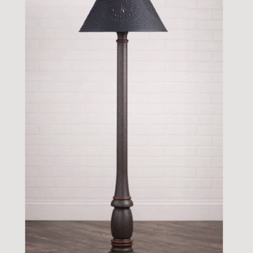 Brinton House Floor Lamp with Textured Black Shade
