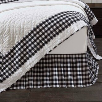 Annie Buffalo Black Check Bed Skirt