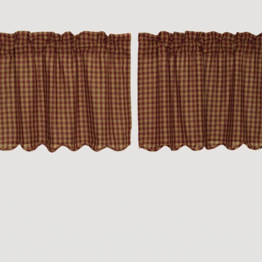 VHC Brands Burgundy Check Tier Set