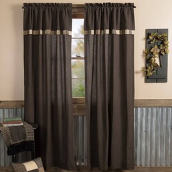 Kettle Grove Lined Window Panel  Set of 2 with Attached Valance