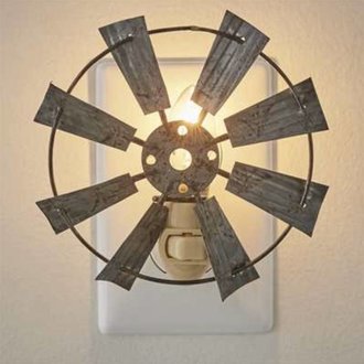 Windmill Night Light 6.5" H x 6" W x 11" L