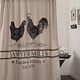 VHC Brands Sawyer Mill Charcoal Poultry Shower Curtain 72x72
