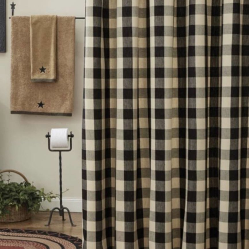 Wicklow Black Shower Curtain