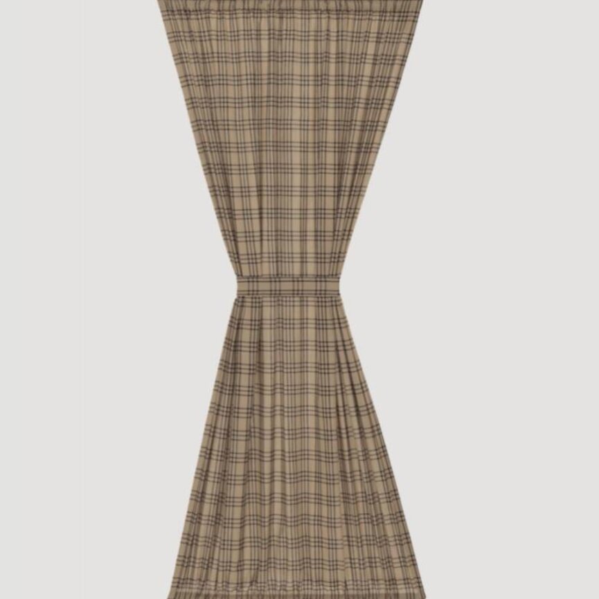 Sawyer Mill Charcoal Plaid Door Panel 72x42