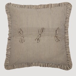 Sawyer Mill Charcoal Ticking Stripe Fabric Euro Sham 26" x 26"