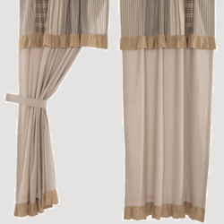 Sawyer Mill Panel w/attached Patchwork Valance