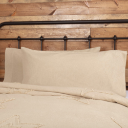 Burlap Vintage Pillow Case Set of 2