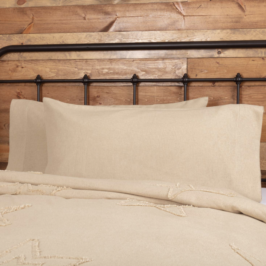 Burlap Vintage Pillow Case Set of 2