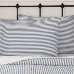 Sawyer Mill Blue Ticking Stripe Pillow Case Set of 2