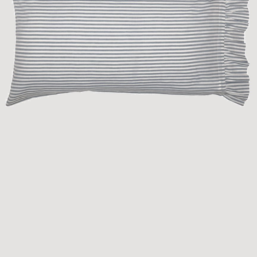 Sawyer Mill Blue Ticking Stripe Pillow Case Set of 2