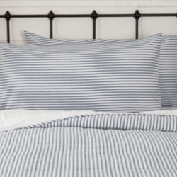 Sawyer Mill Blue Ticking Stripe Pillow Case Set of 2