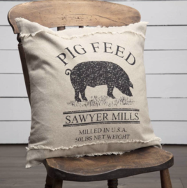 VHC Brands Sawyer Mill Pig Pillow
