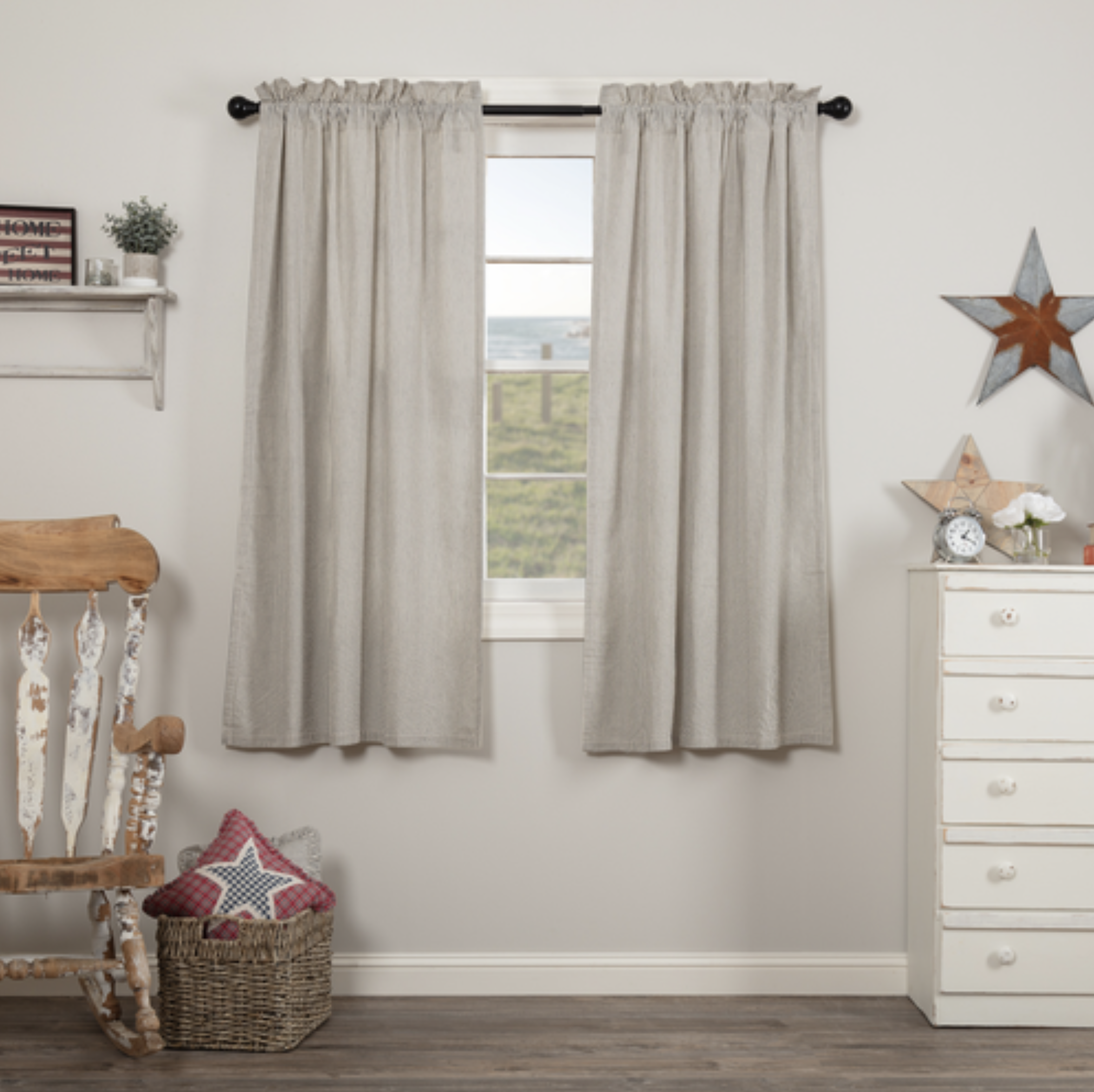 Hatteras Seersucker Panel Curtains Vhc Nana S Farmhouse