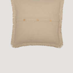 Burlap Vintage Ruffled Fringe Fabric Euro Sham 26x26"