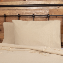 Burlap Vintage Pillow Case Set of 2