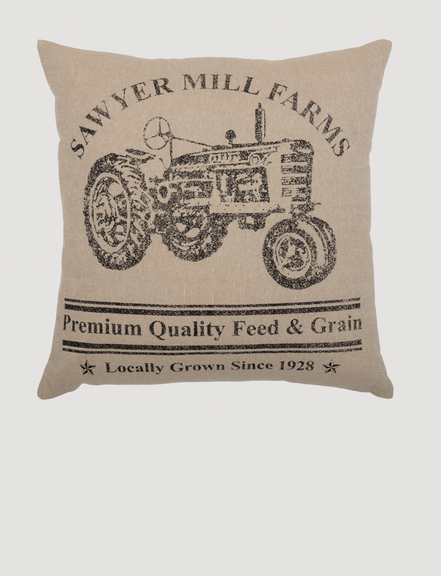 Sawyer Mill Charcoal Tractor Pillow VHC Nana's Farmhouse Nana's