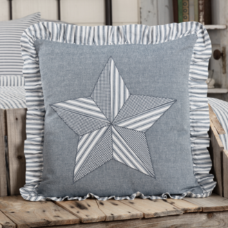 Sawyer Mill Blue Barn Star Pillow