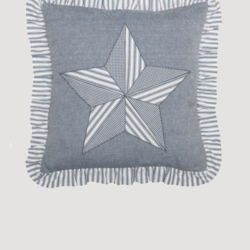 Sawyer Mill Blue Barn Star Pillow 18" x 18"