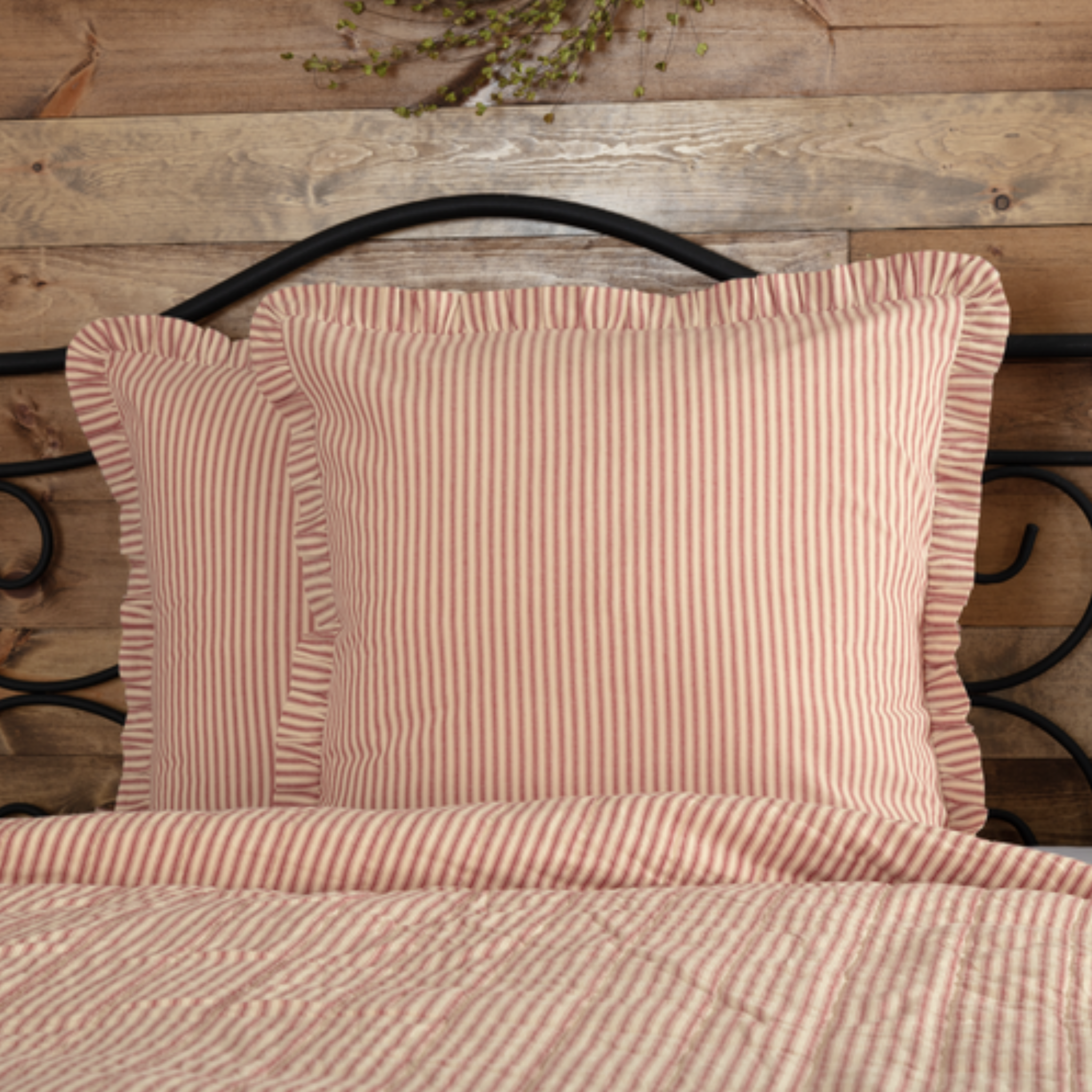 Ticking stripe shop euro sham