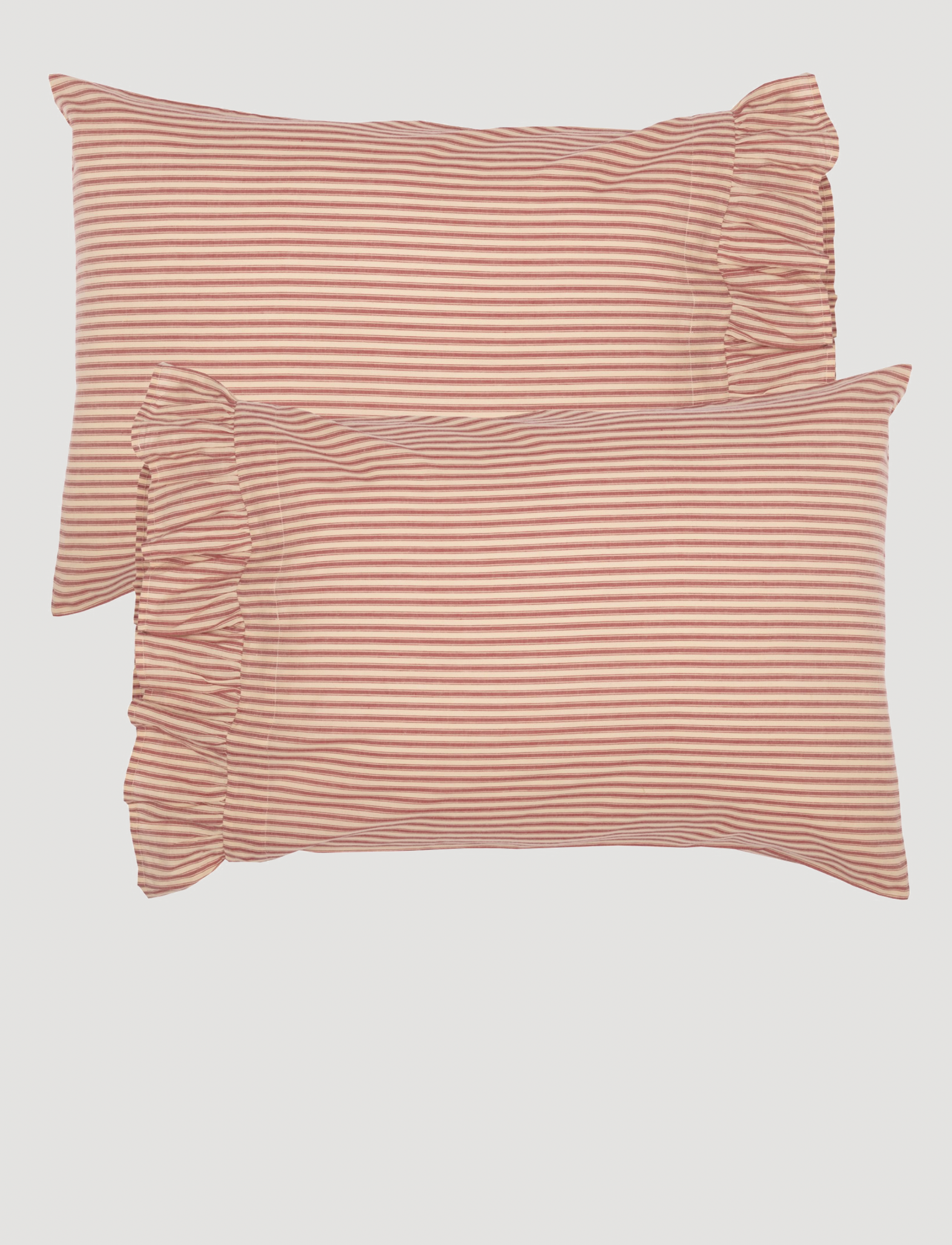 Sawyer Mill Red Ticking Stripe Pillow Case Set Nana's Farmhouse