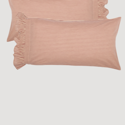 Sawyer Mill Red Ticking Stripe Pillow Case Set of 2