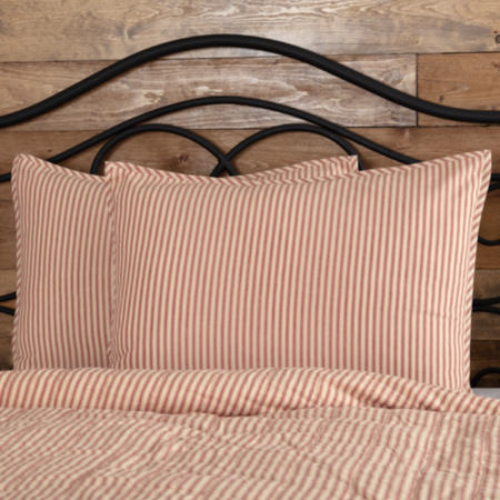 Sawyer Mill Red Ticking Stripe Sham