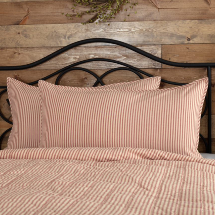 Sawyer Mill Red Ticking Stripe Sham