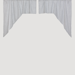 Sawyer Mill Blue Ticking Stripe Swag Set of 2 - 36" x 36" x 16"