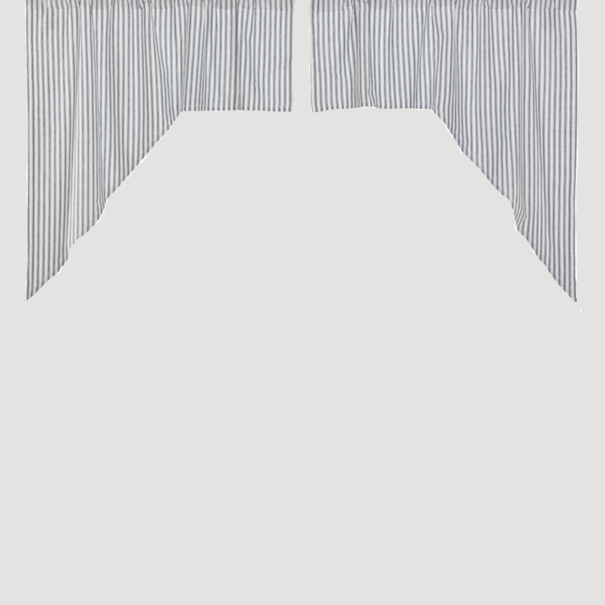 Sawyer Mill Blue Ticking Stripe Swag Set of 2 - 36" x 36" x 16"