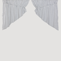 Sawyer Mill Blue Ticking Stripe Prairie Swag Set of 2 - 36" x 36" x 18"