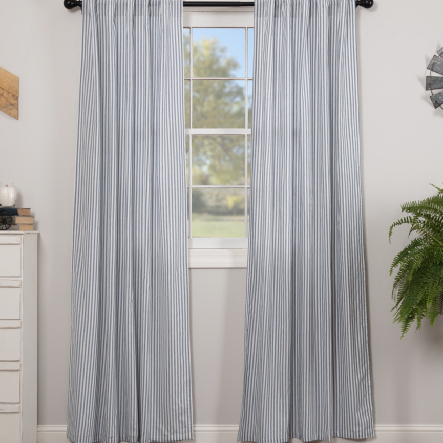 Sawyer Mill Blue Ticking Stripe Panel Set of 2