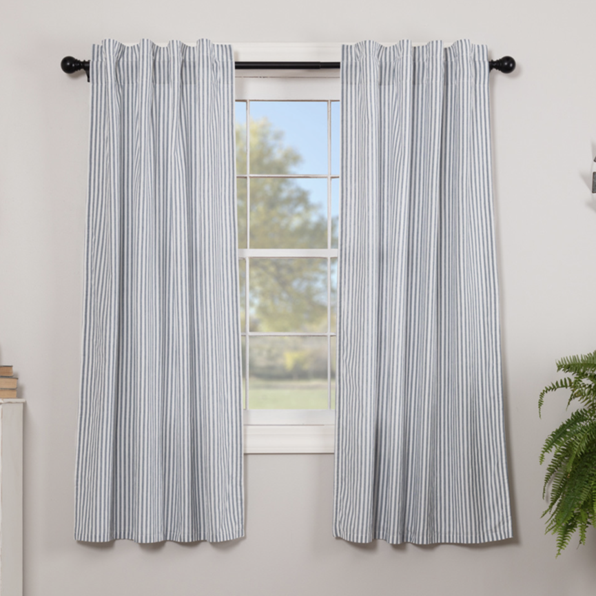Sawyer Mill Blue Ticking Stripe Panel Set of 2