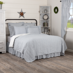 Sawyer Mill Blue Ticking Stripe Coverlet