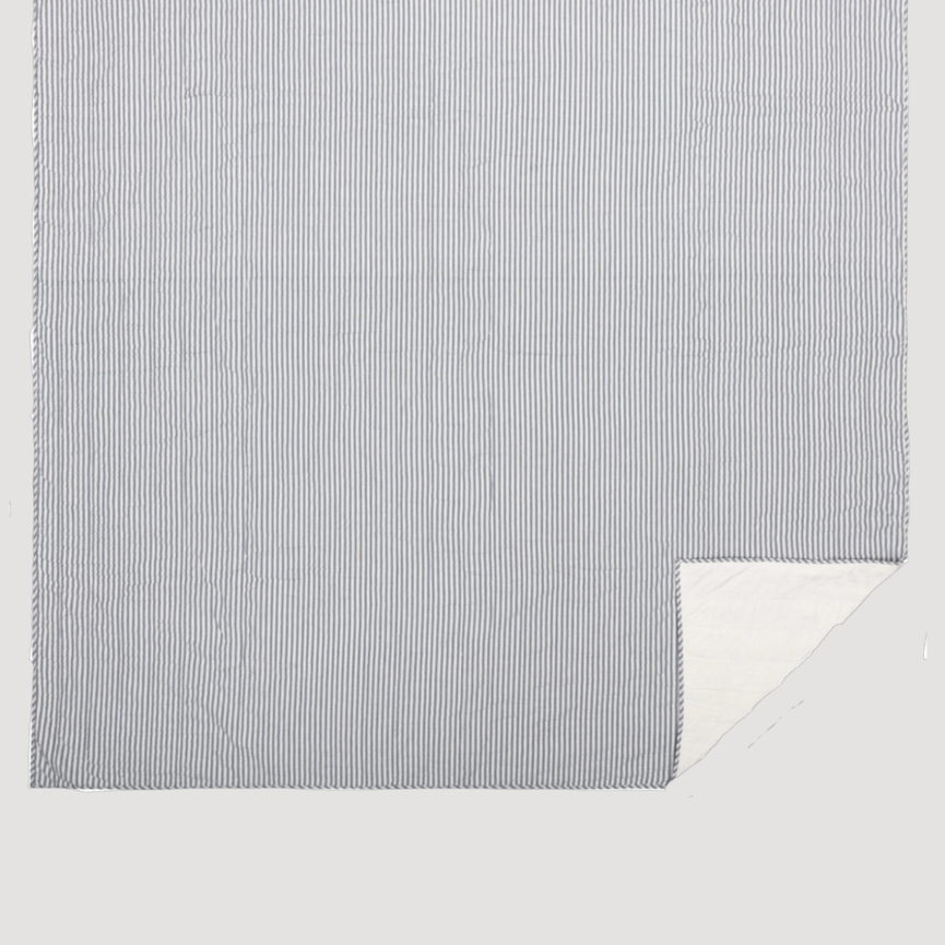 Sawyer Mill Blue Ticking Stripe Coverlet