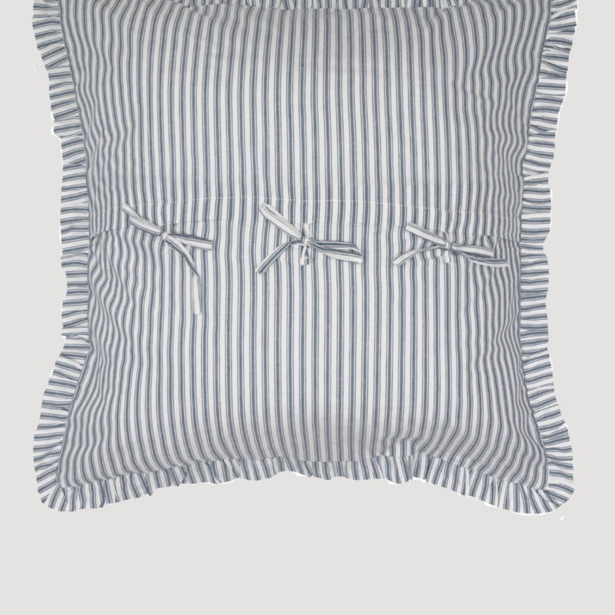 Sawyer Mill Blue Ticking Stripe Fabric Euro Sham - 26" x 26"