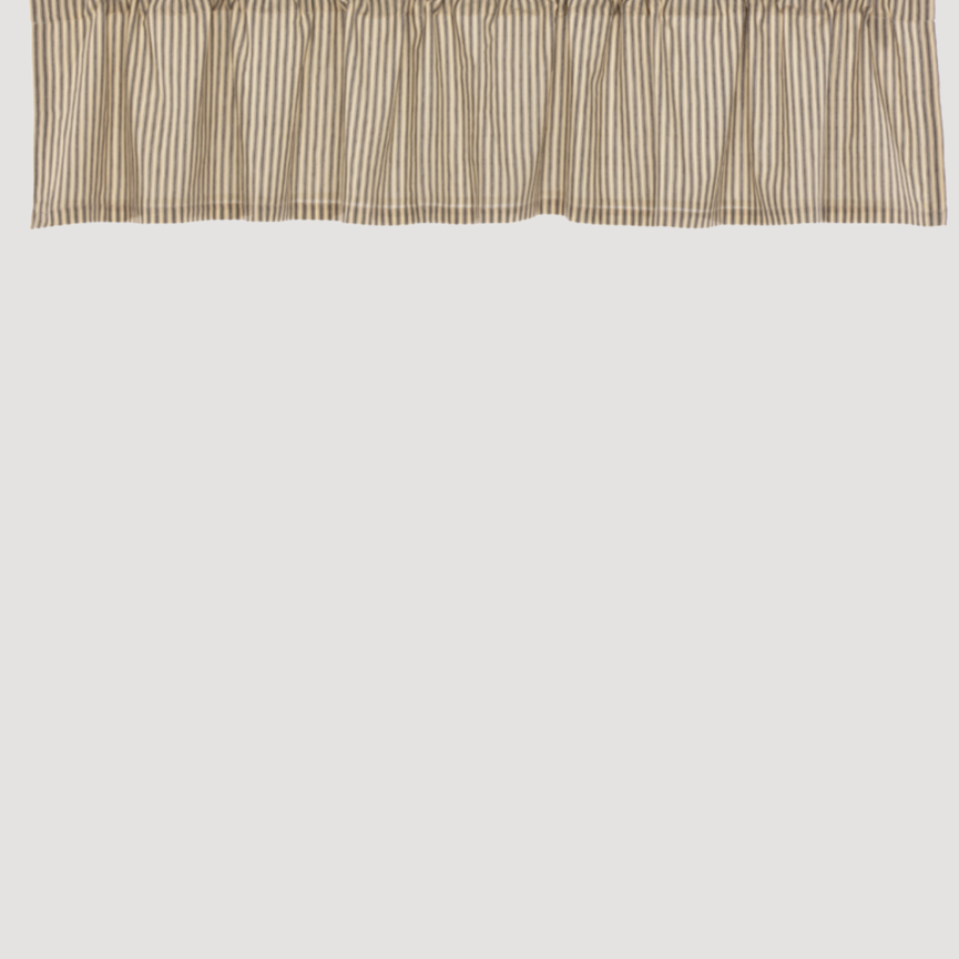 Sawyer Mill Charcoal Ticking Stripe Valance