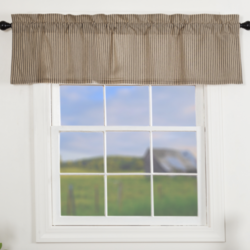Sawyer Mill Charcoal Ticking Stripe Valance