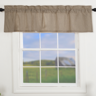 Sawyer Mill Charcoal Ticking Stripe Valance