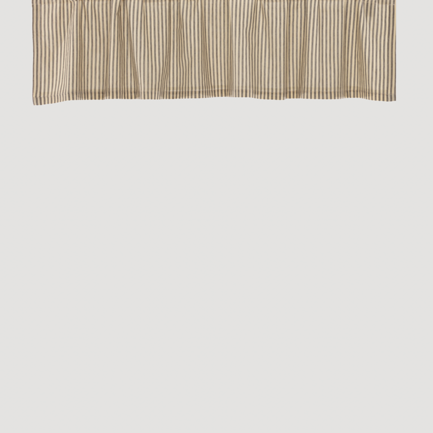 Sawyer Mill Charcoal Ticking Stripe Valance