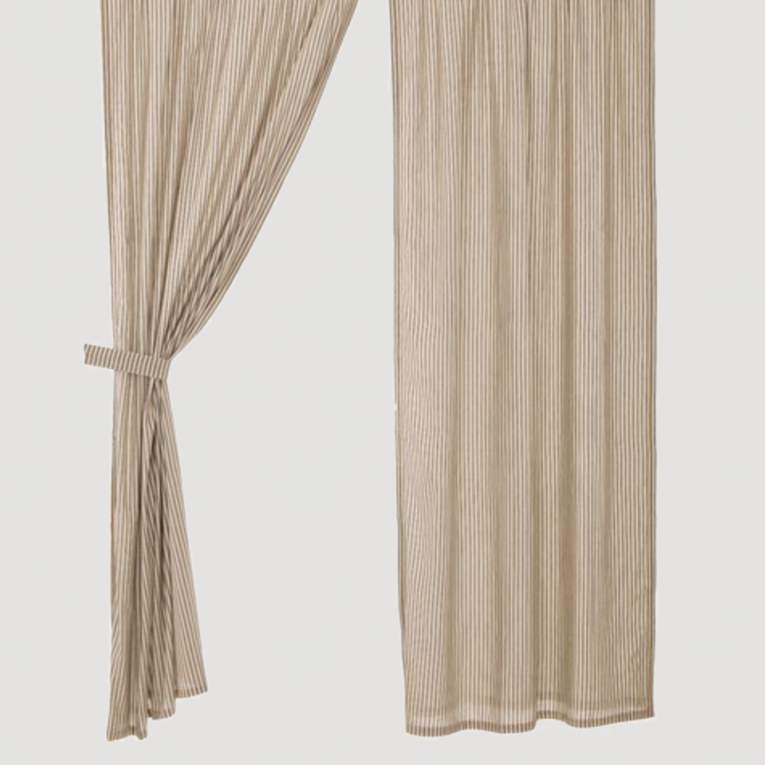 Sawyer Mill Charcoal Ticking Stripe Panels Set of 2