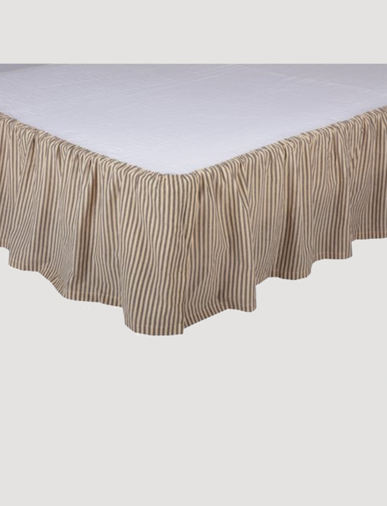 Sawyer Mill Charcoal Ticking Stripe Bed Skirt by VHC Brands2974 Nana