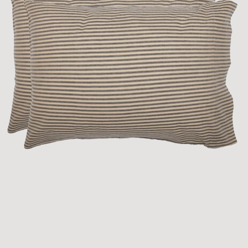 Sawyer Mill Charcoal Ticking Stripe Pillow Case Set of 2