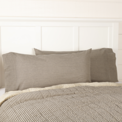 Sawyer Mill Charcoal Ticking Stripe Pillow Case Set of 2