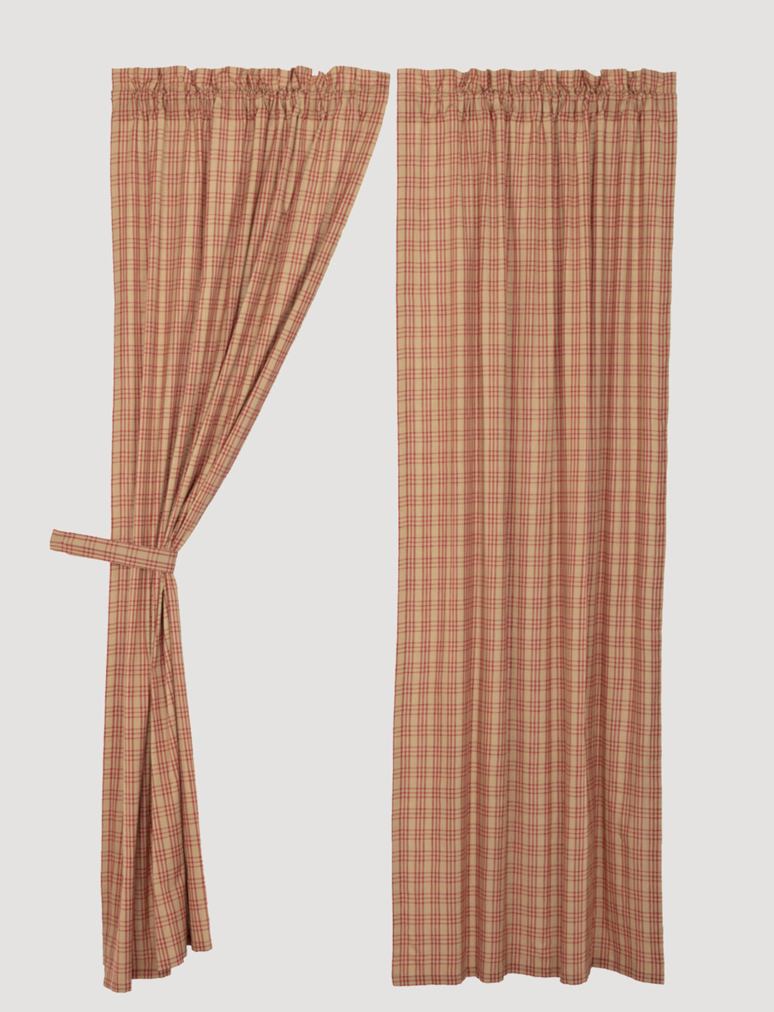 Sawyer Mill Red Plaid Panels Vhc Country Curtains Nanas Farmhouse Nanas Farmhouse