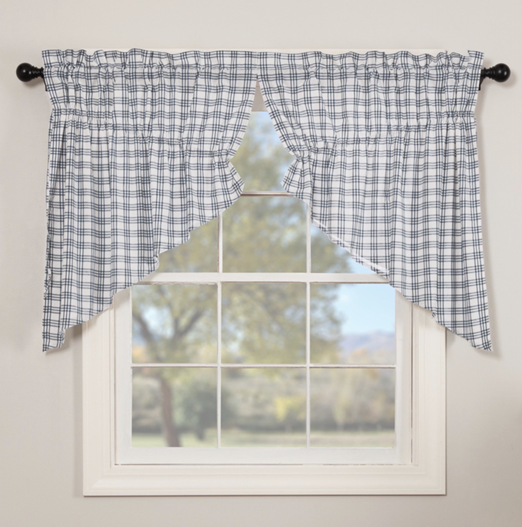 Sawyer Mill Blue Prairie Swag Country Curtain Nanas Farmhouse Nanas Farmhouse