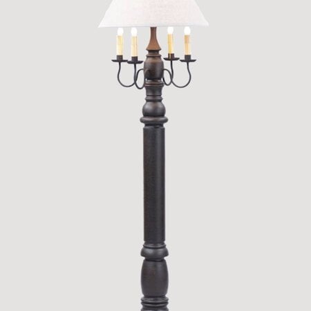 General James Floor Lamp with Ivory Linen Shade