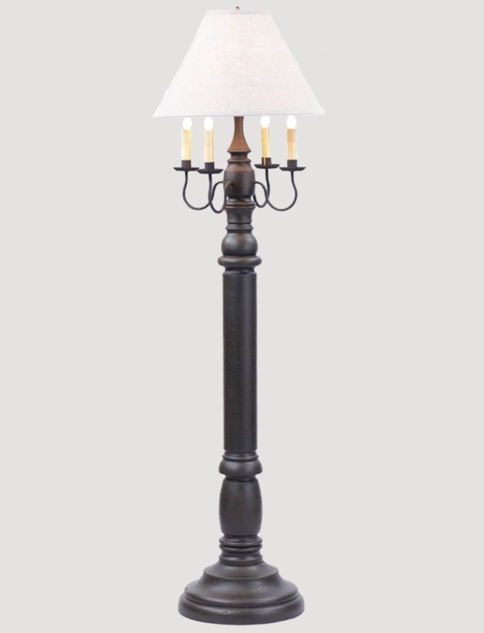 Irvin's Tinware General James Floor Lamp with Ivory Linen Shade Brand: Irvin's Tinware